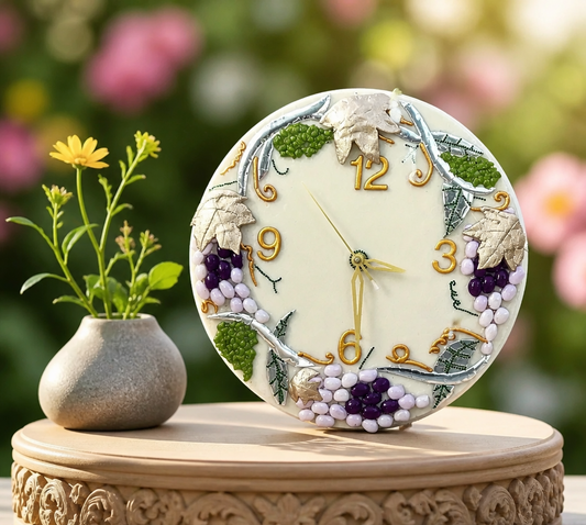 Resin Wall Clock White Base