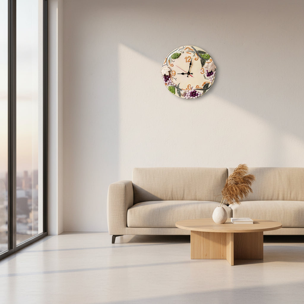 Resin Wall Clock White Base