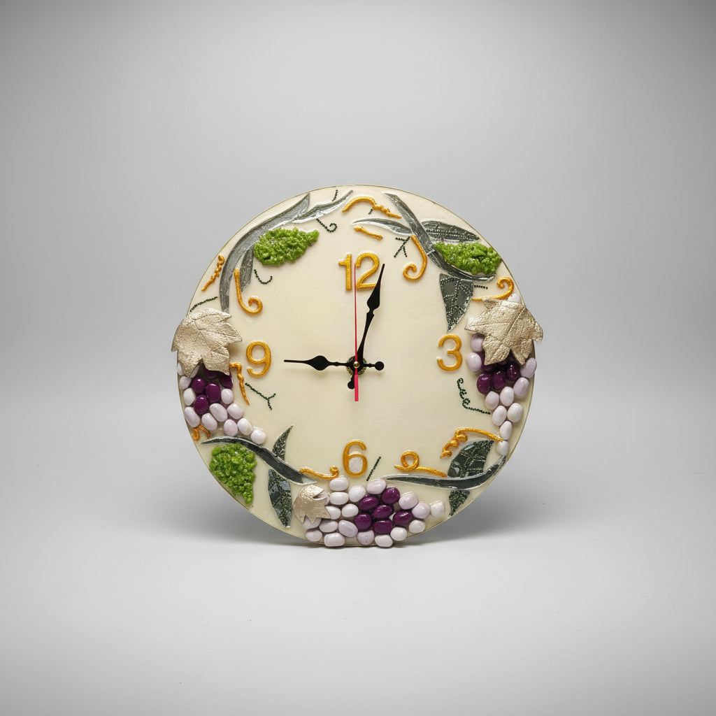 Resin Wall Clock White Base