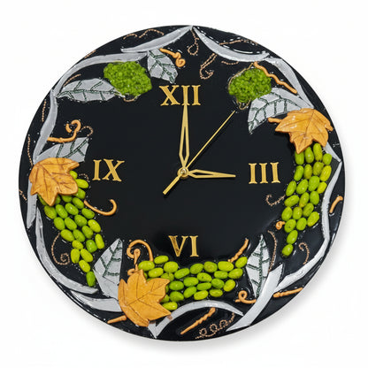 Resin Wall Clock Black Base