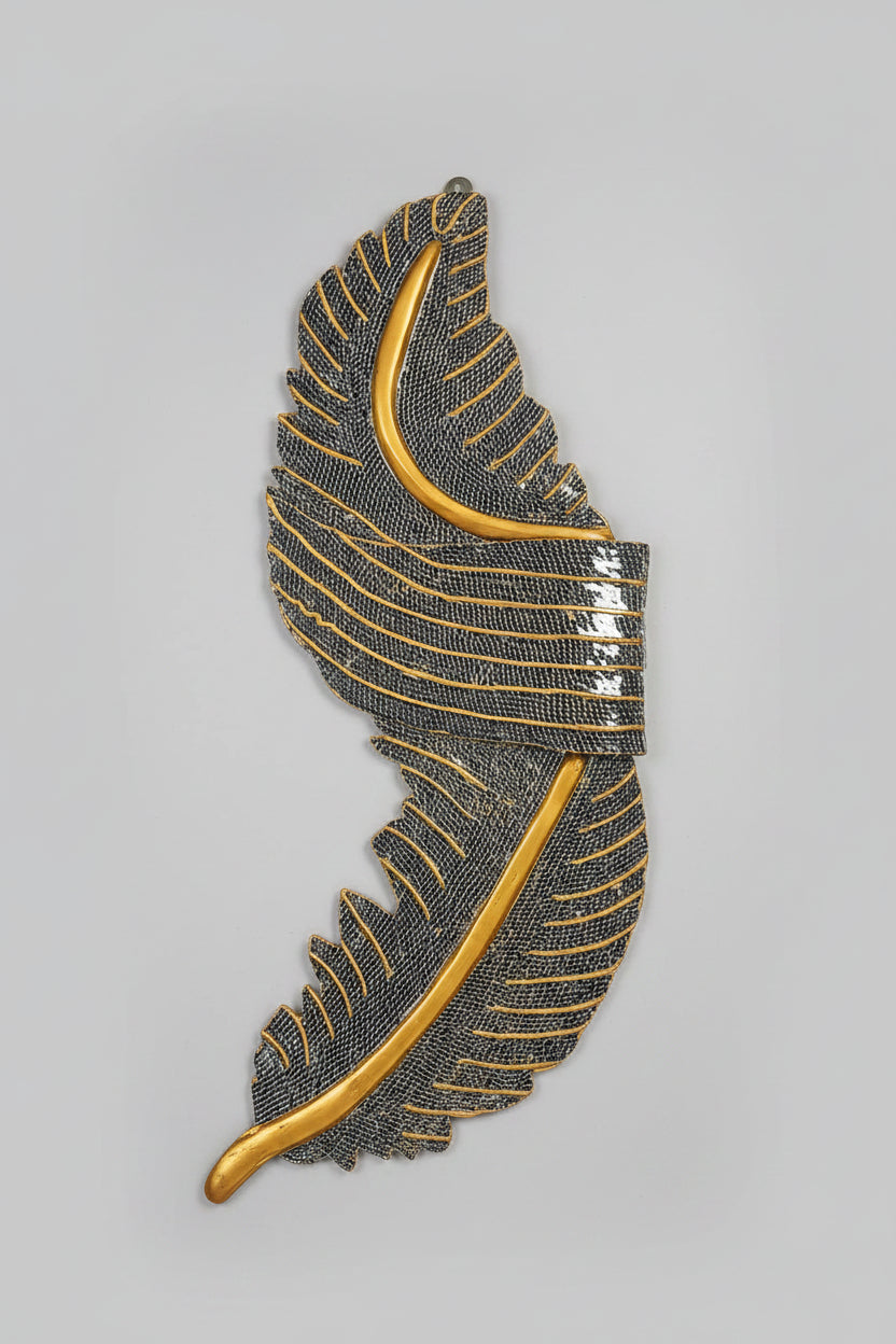 Luxury Feather Metallic Golden
